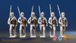 Union right shoulder shift marching infantry in sack coats and forage caps