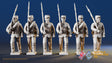 Union right shoulder shift marching infantry in sack coats and kepis, variant 1