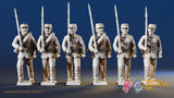 Union right shoulder shift marching infantry in sack coats and kepis, variant 2