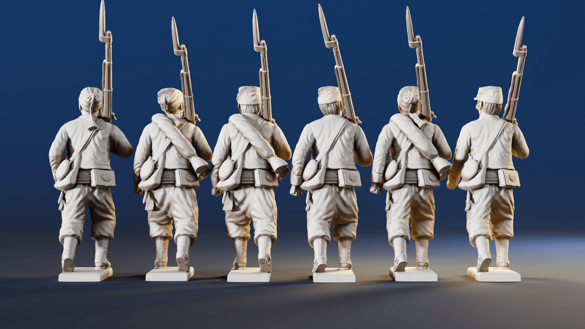 Union right shoulder shift Zouaves rear view