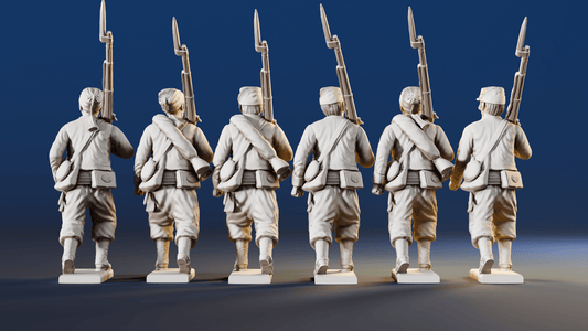 Union right shoulder shift Zouaves rear view