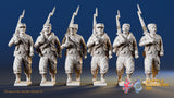 USA Zouave right shoulder shift marching infantry figures