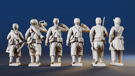 Union right shoulder shift Zouaves command rear view
