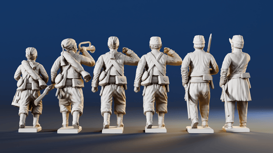 Union right shoulder shift Zouaves command rear view