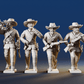 Union dismounted cavalry skirmish command advancing sack coat and hat rear view