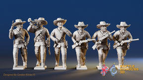 USA skirmish command advancing sackcloth jacket hat figures