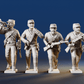 Union dismounted cavalry skirmish command advancing shell jacket and kepi rear view