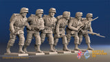 US Airborne advancing miniature figures
