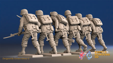 US Airborne advancing rear view