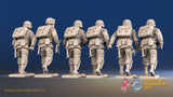 US Airborne BAR team advancing rear view