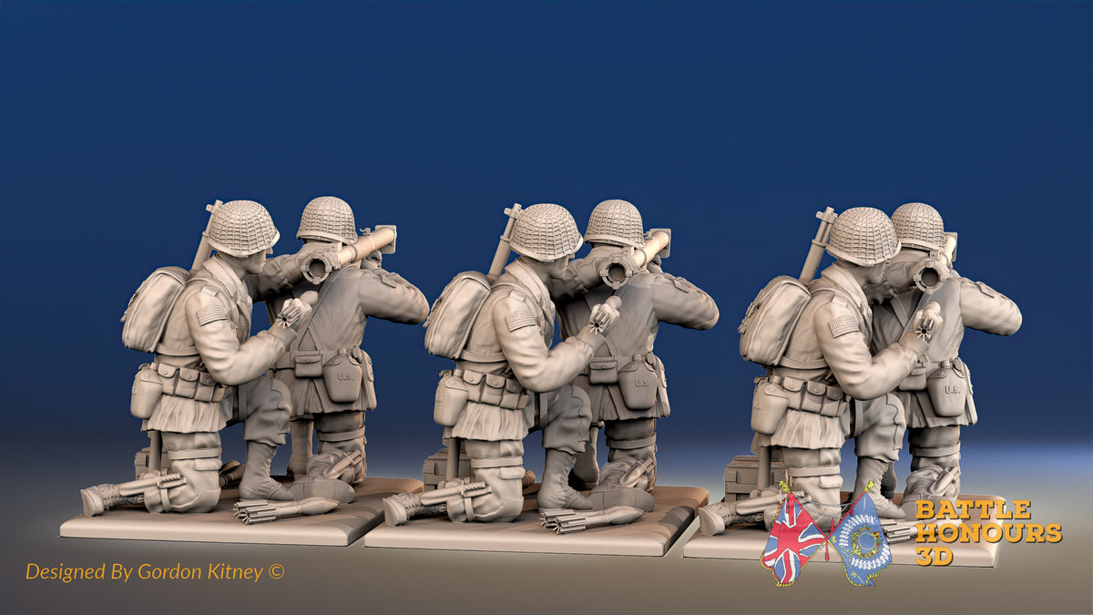 US Airborne bazooka team rear view alternate set
