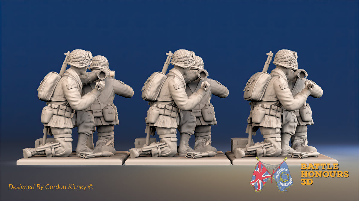 US Airborne bazooka team rear view