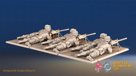 US Airborne heavy machine gun team rear view