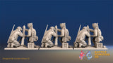 US Airborne mortar team rear view