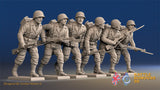 US GI advancing miniature figures alternate view