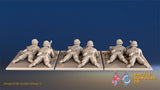 US GI heavy machine gun team rear view