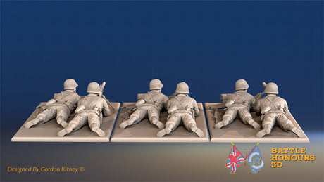 US GI heavy machine gun team rear view