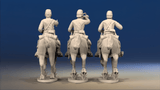 Union cavalry galloping shell jacket command with sword rear view