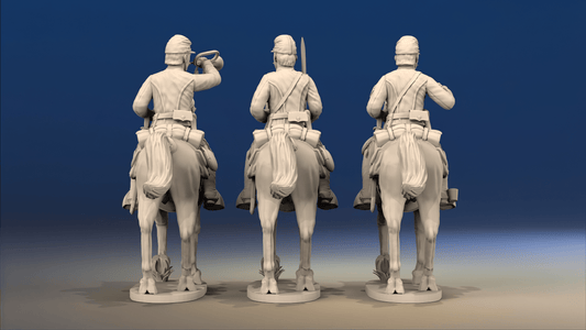 Union cavalry trotting shell jacket command rear view