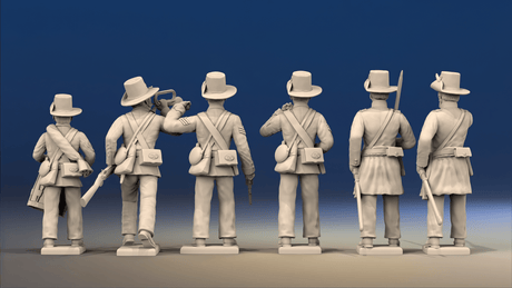 Union Iron Brigade firing line command rear view