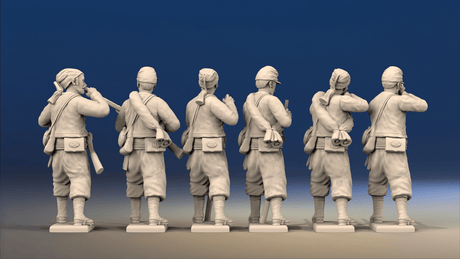 Union Zouave firing line rear view