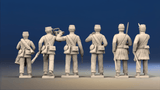 Union firing line sack coat command rear view