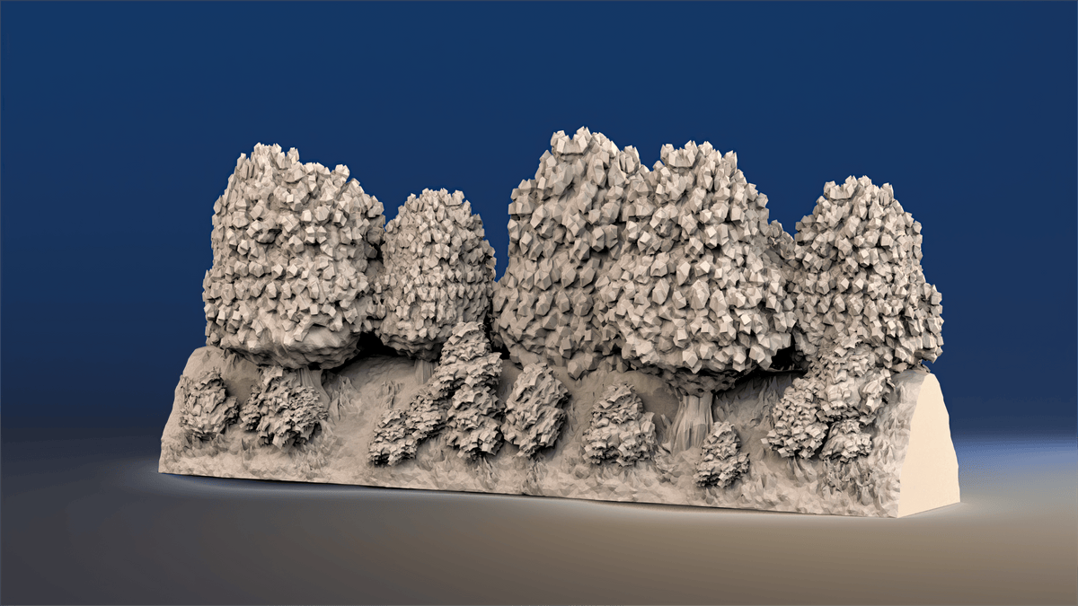 WW2 Normandy thick bush straight bocage terrain alternate render