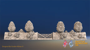 WW2 thin bocage gate terrain section alternate view