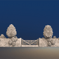 WW2 Normandy thin bush bocage hedgerow gate alternate render