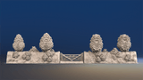 WW2 Normandy thin bush bocage hedgerow gate alternate render