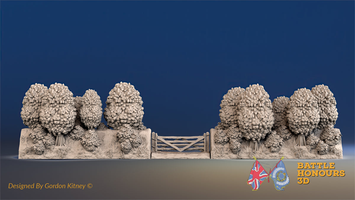 WW2 wide bocage gate terrain section alternate view