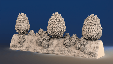 WW2 Normandy thin bush straight bocage terrain alternate render