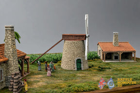 Colonial Caribbean windmill version 2 terrain model graphic
