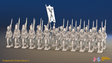 Napoleonic Spanish Cazadores Battalion March Attack - Gaiters - 24 figures, front view