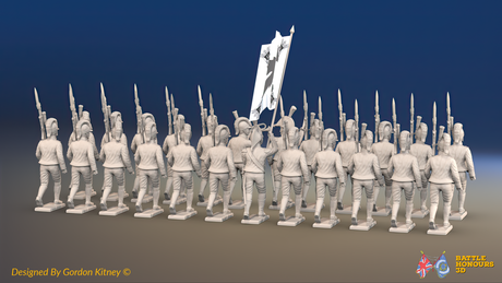 Napoleonic Spanish Cazadores Battalion March Attack - Gaiters - 24 figures, rear view