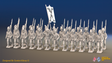 Napoleonic Spanish Cazadores Battalion March Attack - Sandals - 24 figures, front view