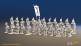 Napoleonic Spanish Cazadores Battalion Firing Line - Gaiters - 24 figures, front view