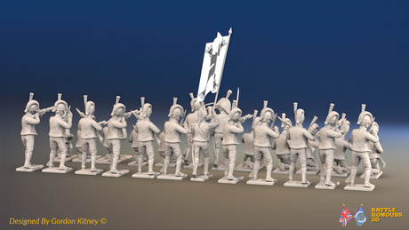 Napoleonic Spanish Cazadores Battalion Firing Line - Gaiters - 24 figures, rear view