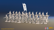 Napoleonic Spanish Cazadores Battalion Firing Line - Sandals - 24 figures, front view
