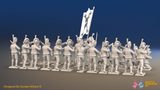 Napoleonic Spanish Cazadores Battalion Firing Line - Sandals - 24 figures, rear view