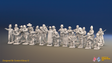 Peninsular War Spanish Guerrilla Battalion Firing Line - With Female Fighters - 24 figures, front view