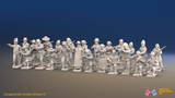Peninsular War Spanish Guerrilla Battalion Firing Line - With Female Fighters - 24 figures, front view