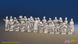 Peninsular War Spanish Guerrilla Battalion Firing Line - Advancing Women - 24 figures, front view