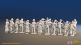 Peninsular War Spanish Guerrilla Battalion Firing Line - Advancing Women - 24 figures, rear view