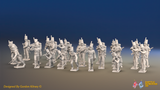 Napoleonic Portuguese 3rd Caçadores Battalion Skirmishing - With Backpacks - 24 figures, front view