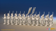 Napoleonic Portuguese Line Infantry Battalion Advancing - Belgic Shako - 24 figures, front view