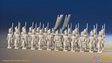 Napoleonic Portuguese Line Infantry Battalion March Attack - Belgic Shako - 24 figures, front view