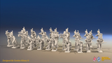 Napoleonic Portuguese Light Infantry Battalion Skirmishing - Belgic Shako - 24 figures, front view