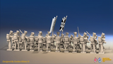 Napoleonic Scottish Highland Battalion Firing Line - Trousers - 24 figures, rear view