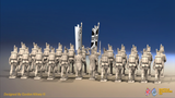 Napoleonic Scottish 71st Highland Light Infantry Battalion Treble Time - Belgic Shako - 24 figures, rear view
